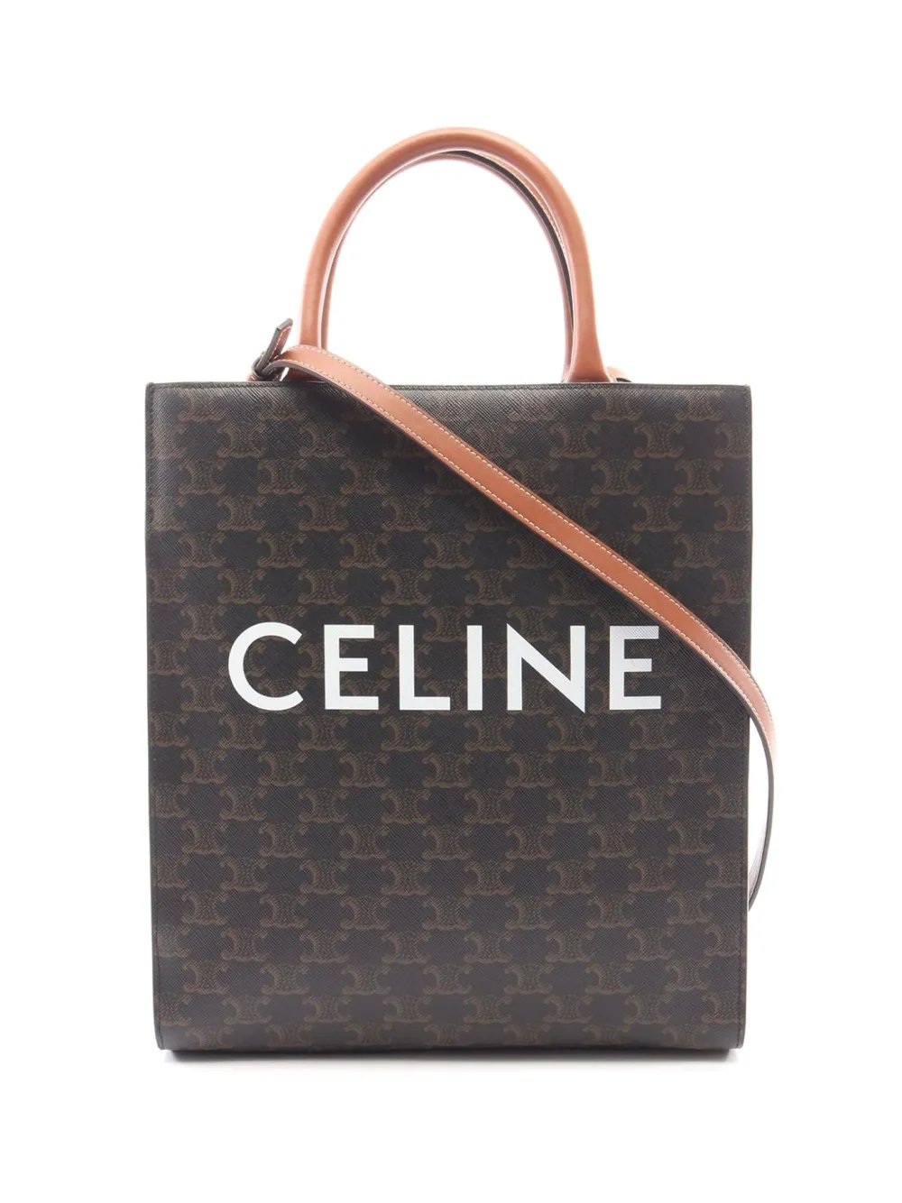 2021-2026 Small Triomphe Coated Canvas Vertical Cabas Tote satchel