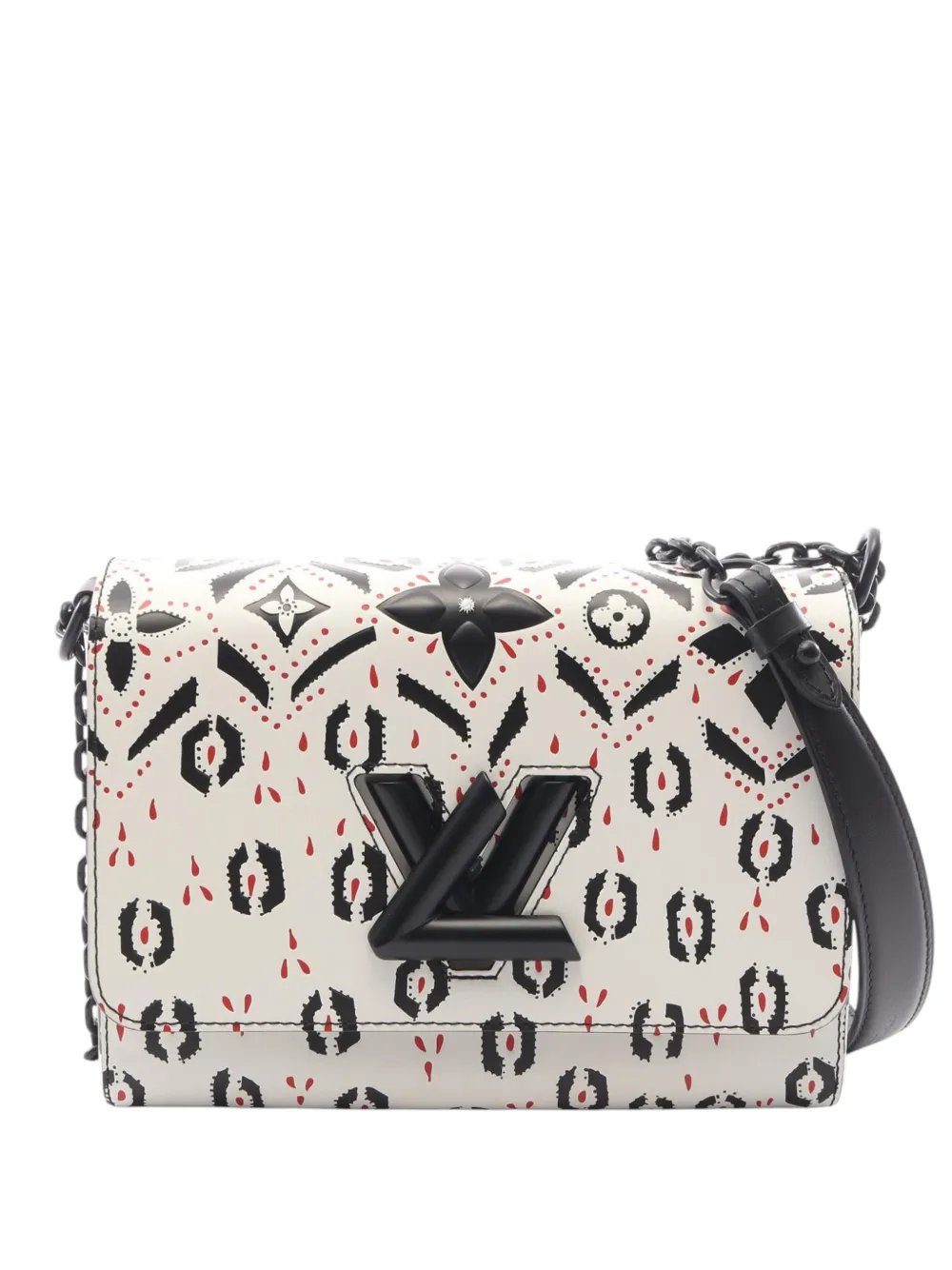 2015 Graphic Print Calfskin Twist MM shoulder bag