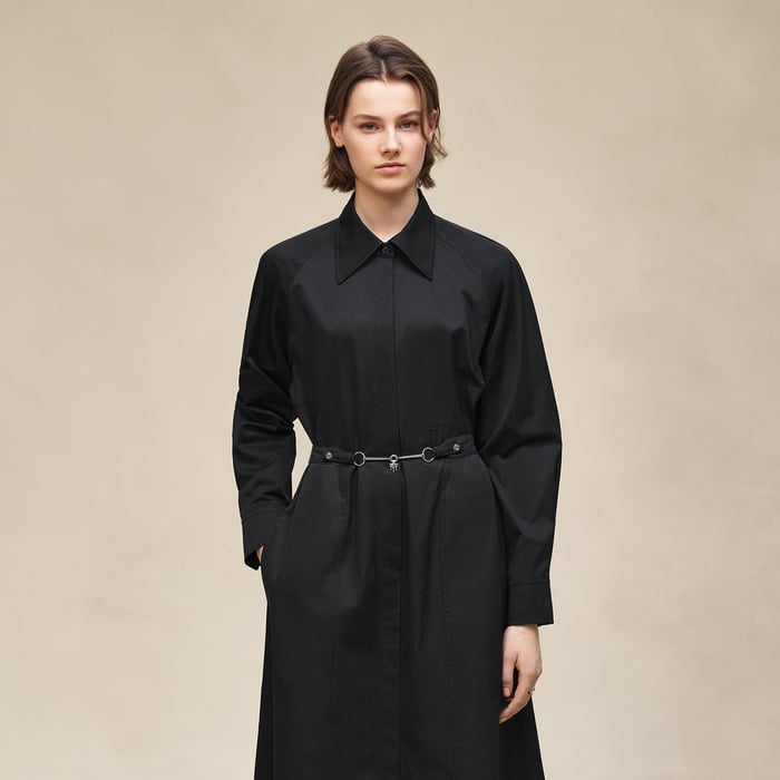 Noir Equestrian Shirt Dress