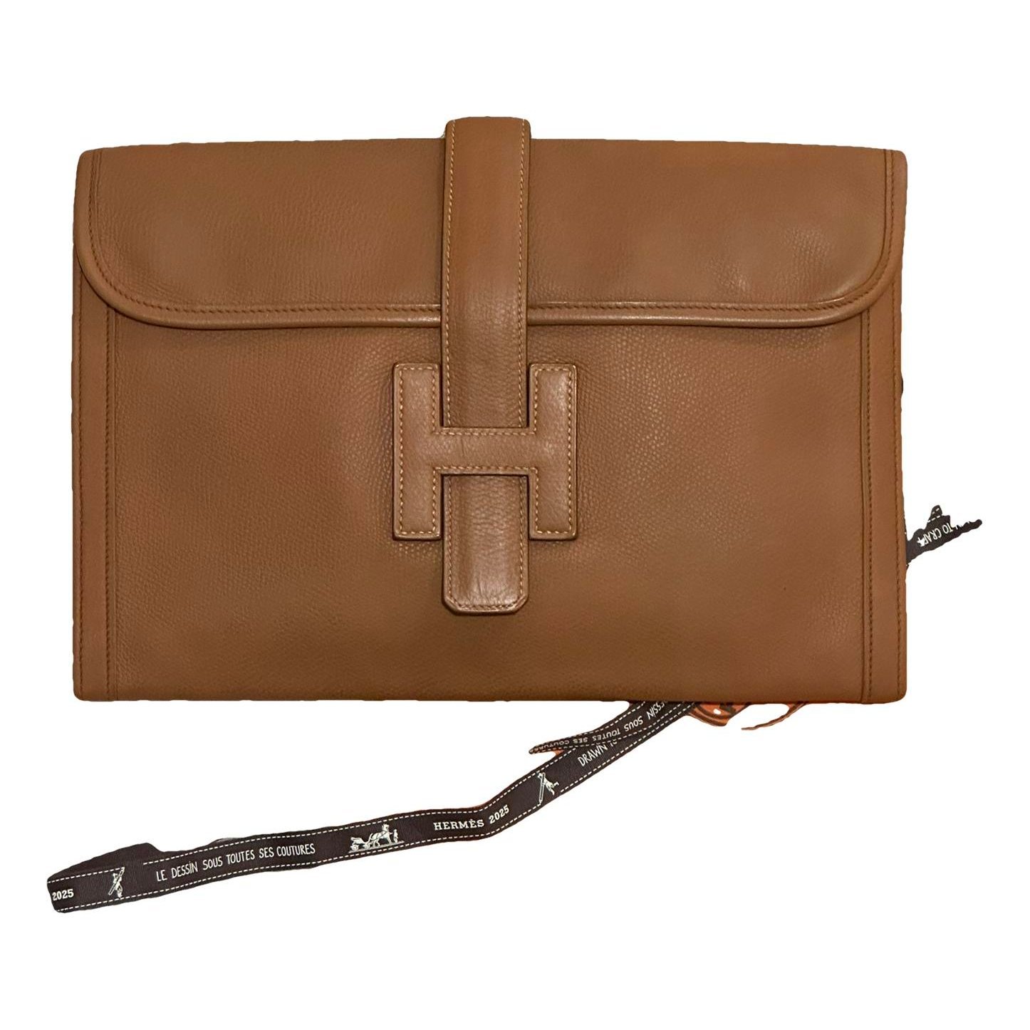 Jige leather clutch bag