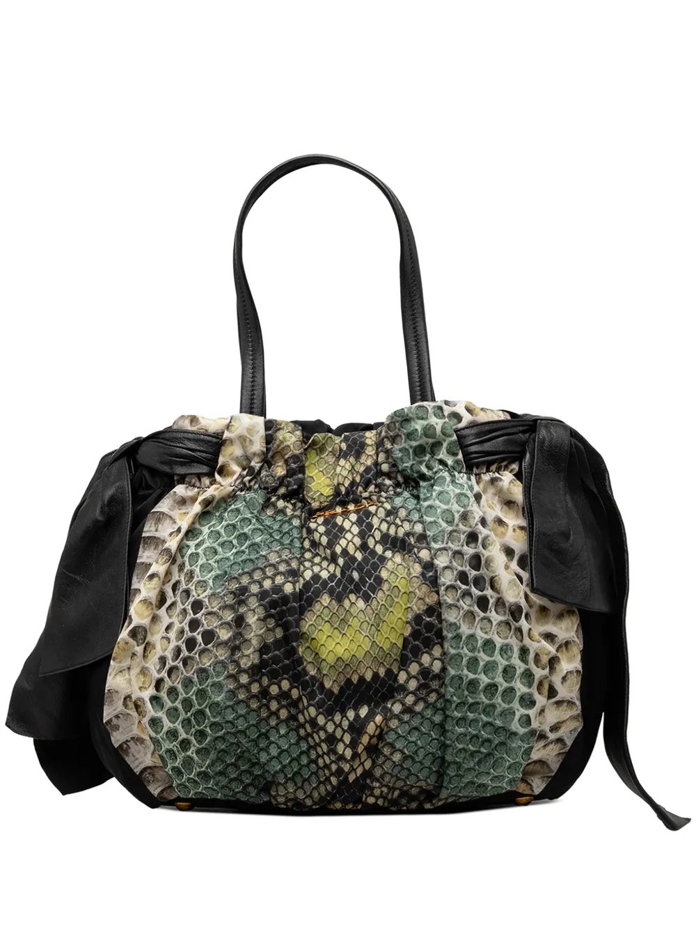 2010-2026 Tessuto Python Print Bow satchel