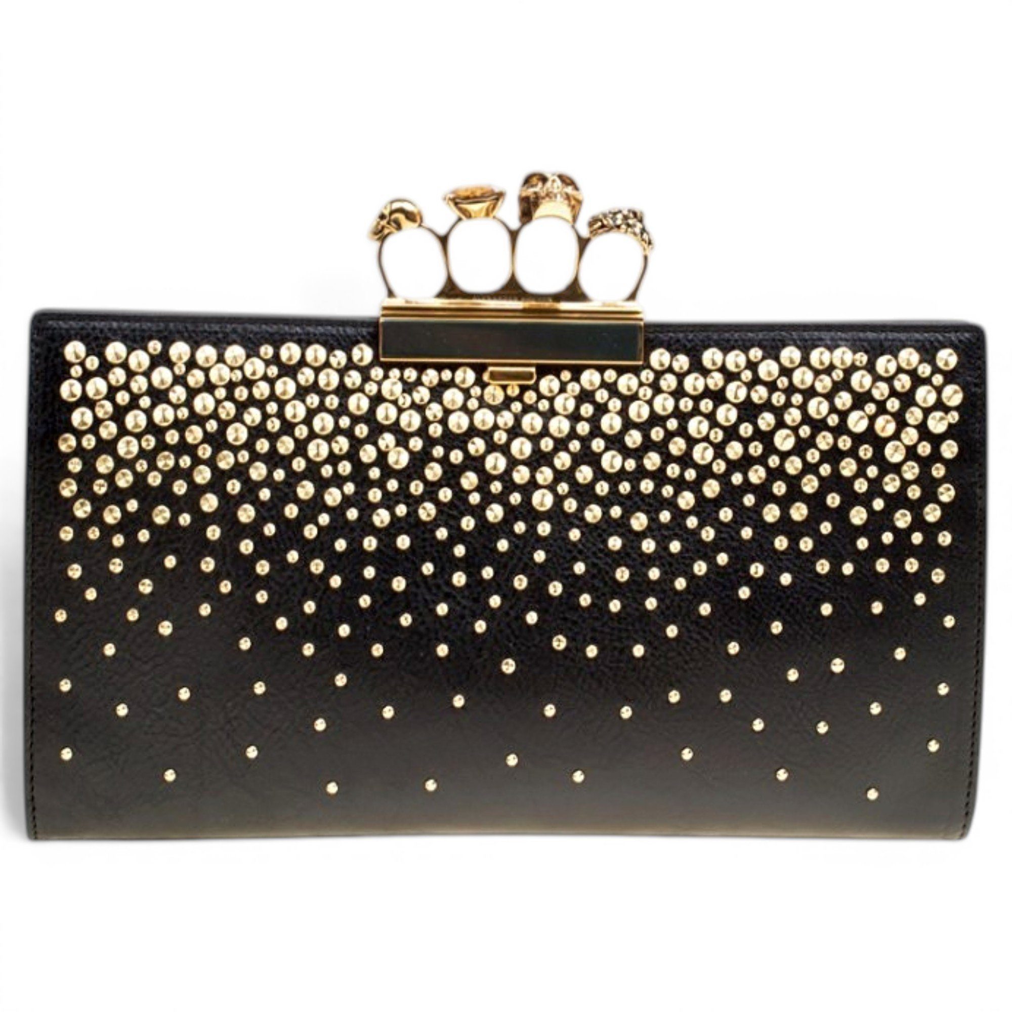 Leather clutch bag