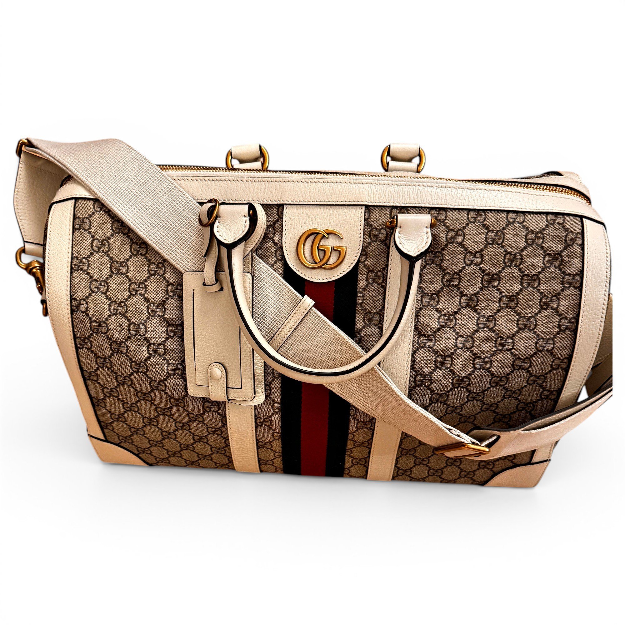 Ophidia leather travel bag
