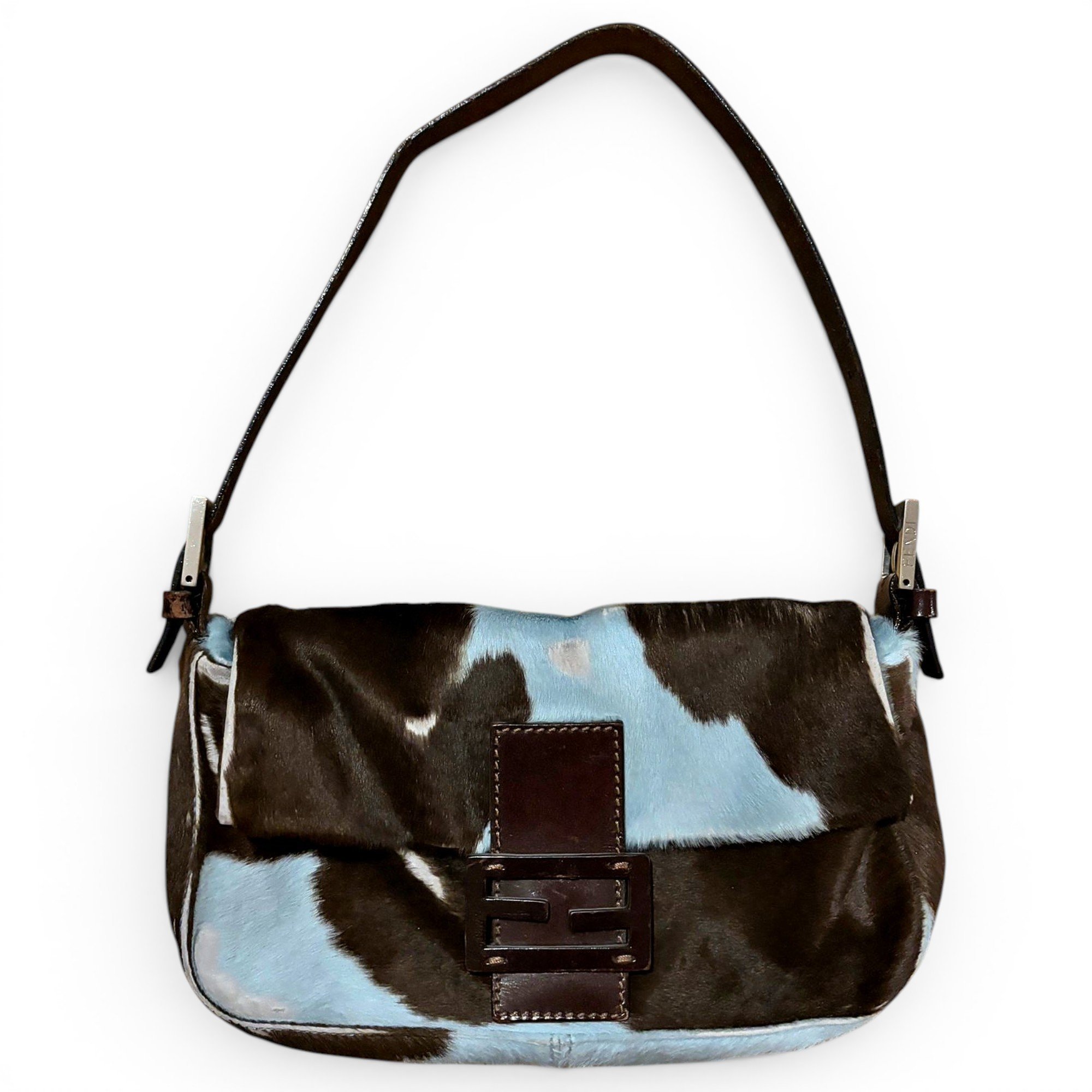 Baguette pony-style calfskin handbag