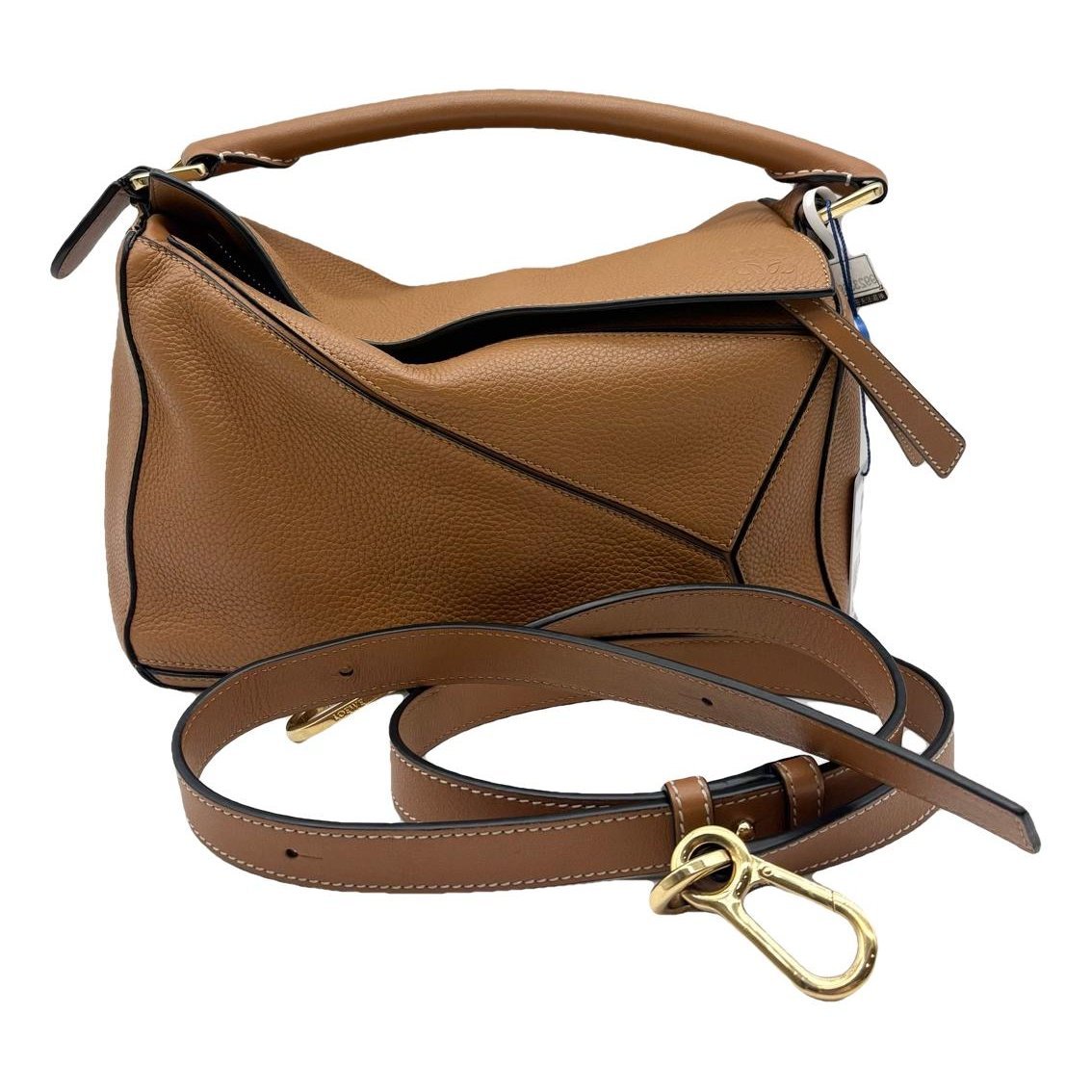 Puzzle leather handbag