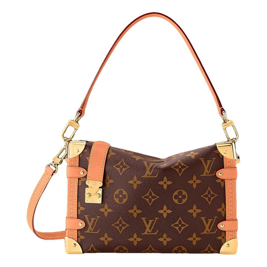 Side Trunk patent leather handbag