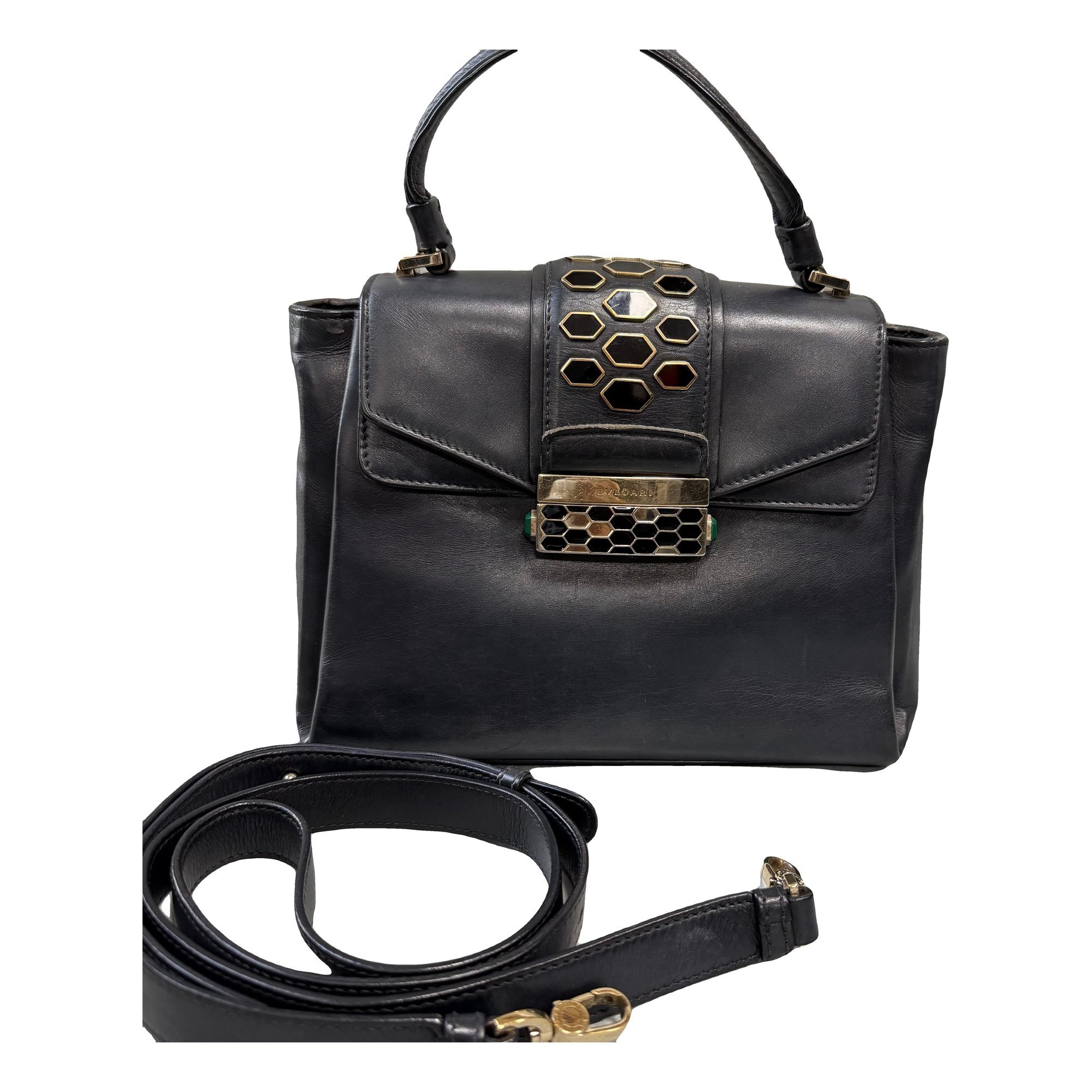 Serpenti leather handbag