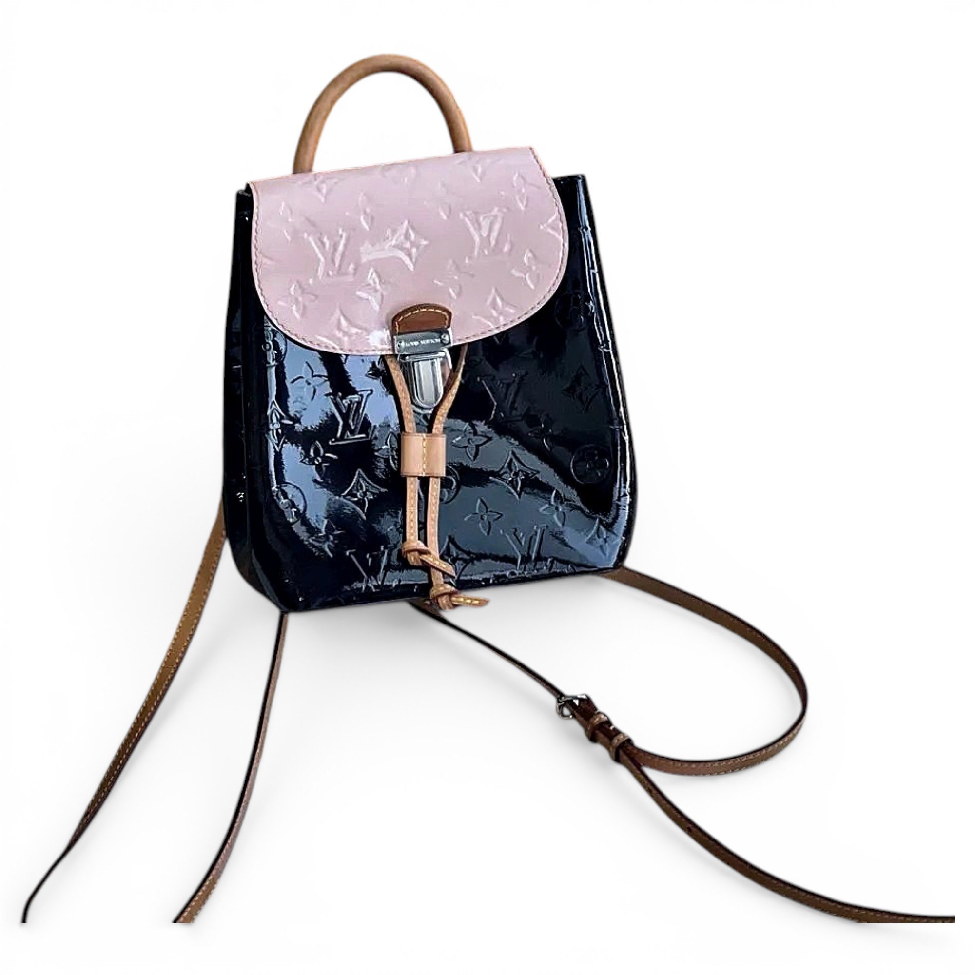 Hot Springs patent leather backpack