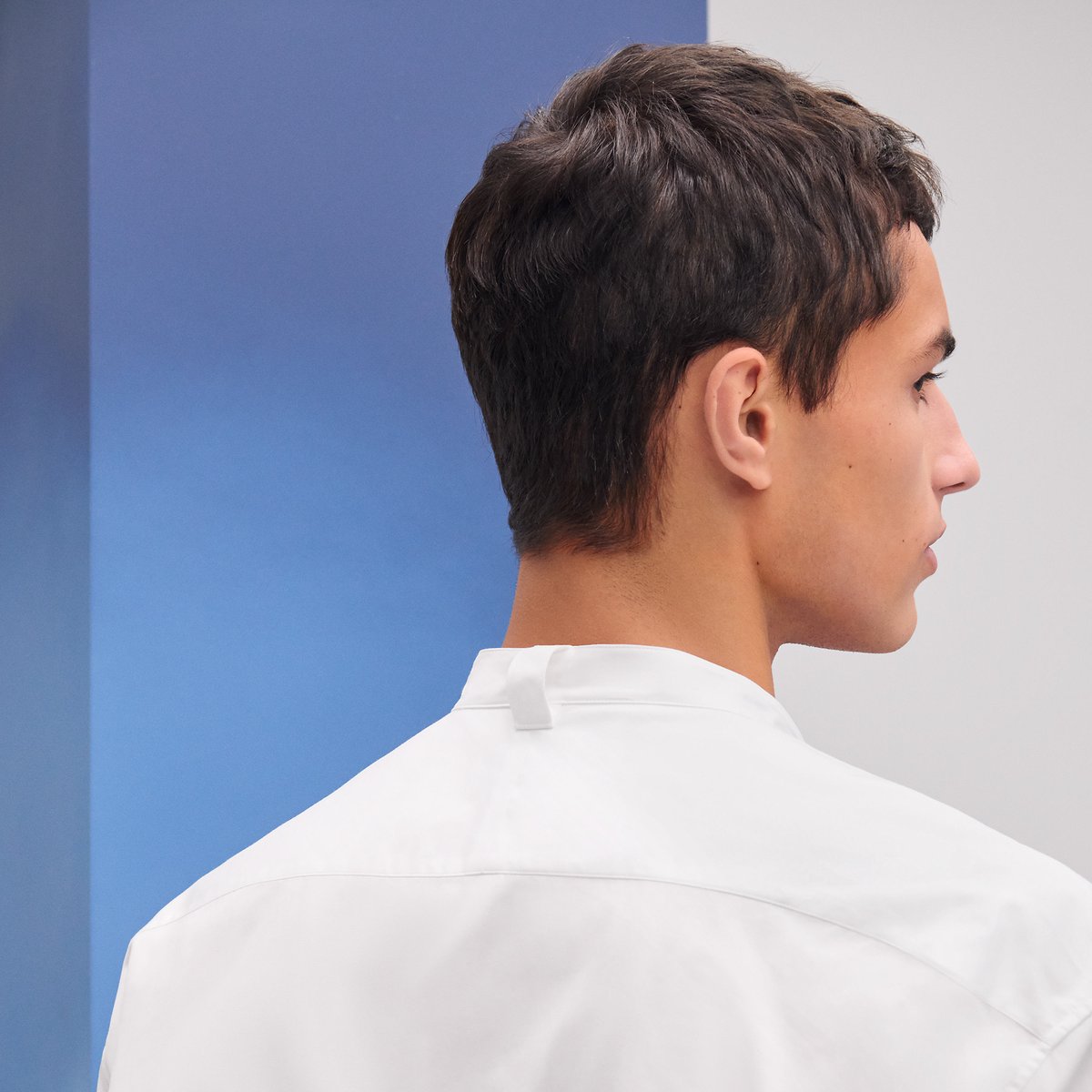 Blanc Boxy Fit Shirt With Marius Collar