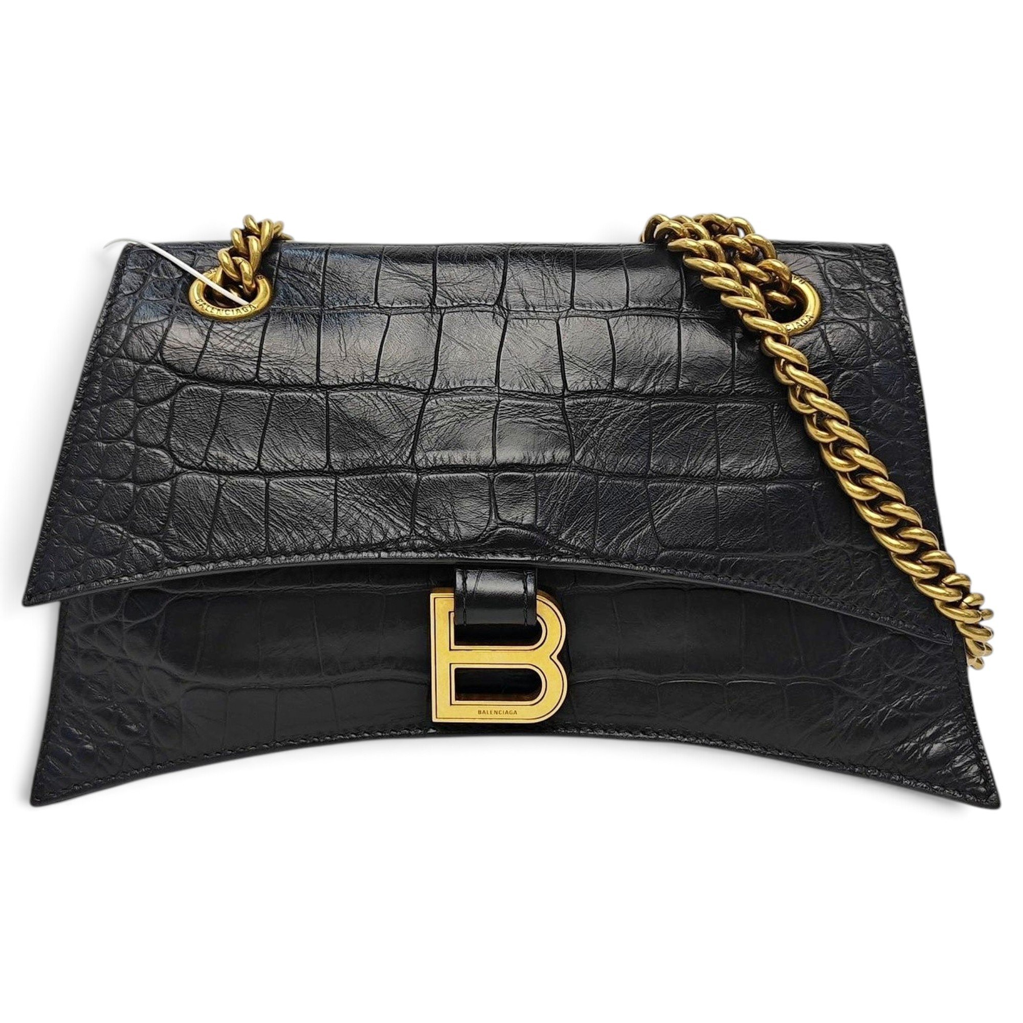 Crush leather handbag