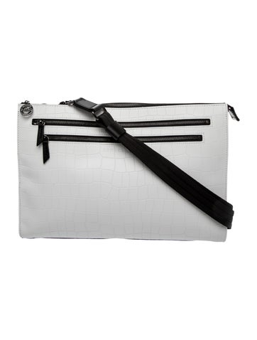Longchamp Embossed Leather Shoulder Bag