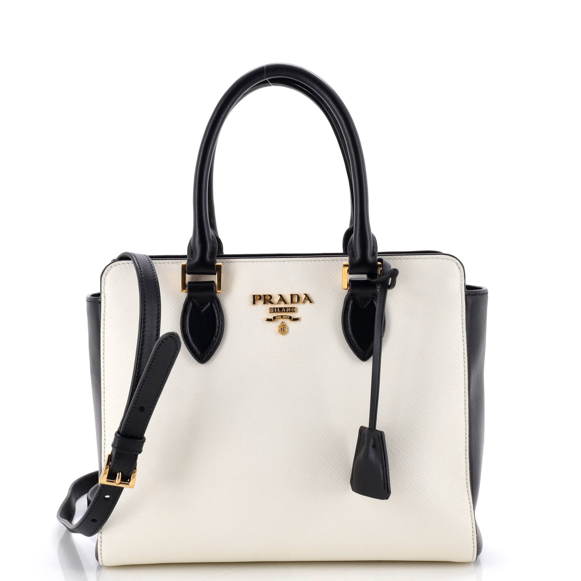 Convertible Open Tote Saffiano Leather Small