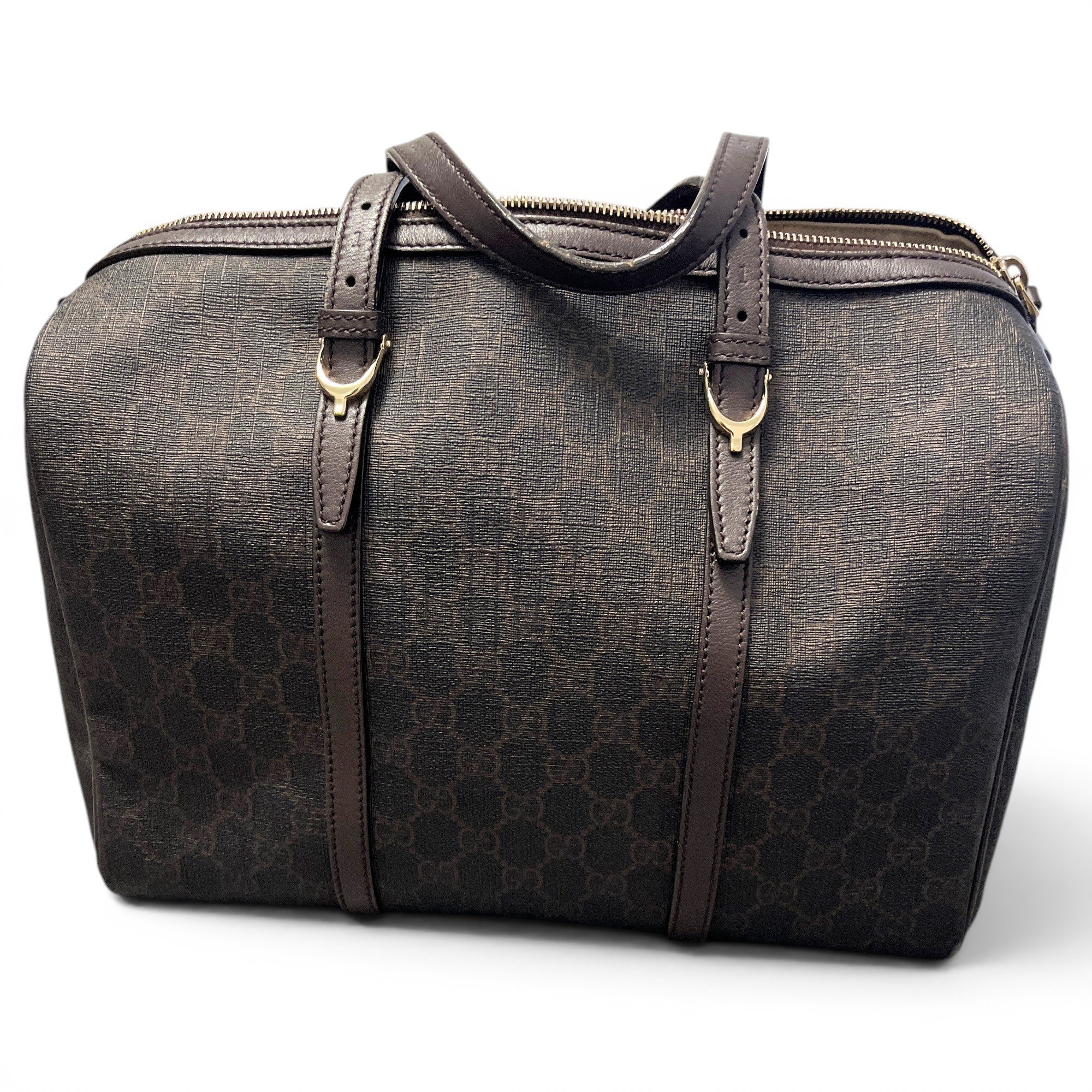 Boston leather bowling bag