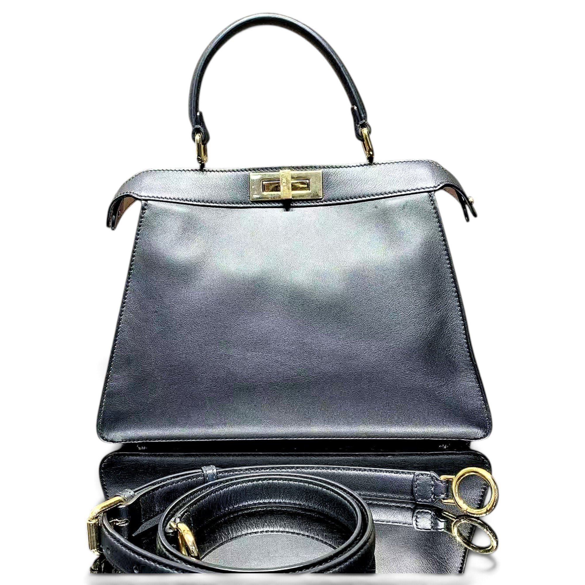 Peekaboo leather handbag