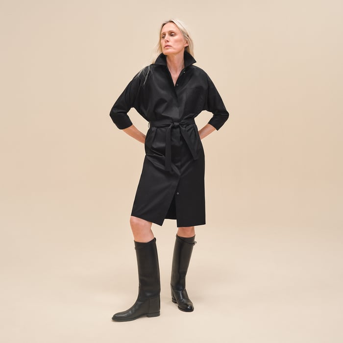 Noir Shirt Dress