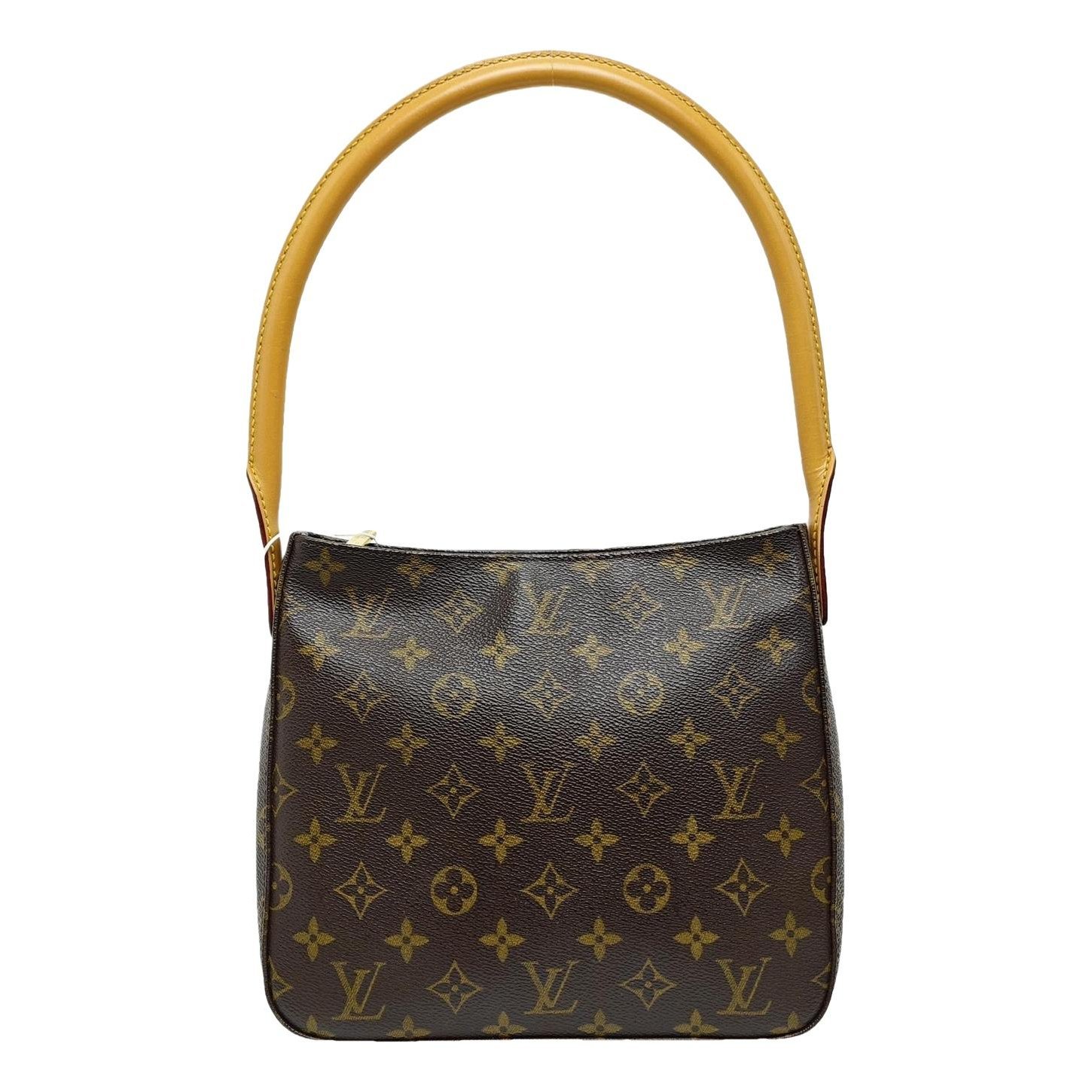 Looping leather handbag