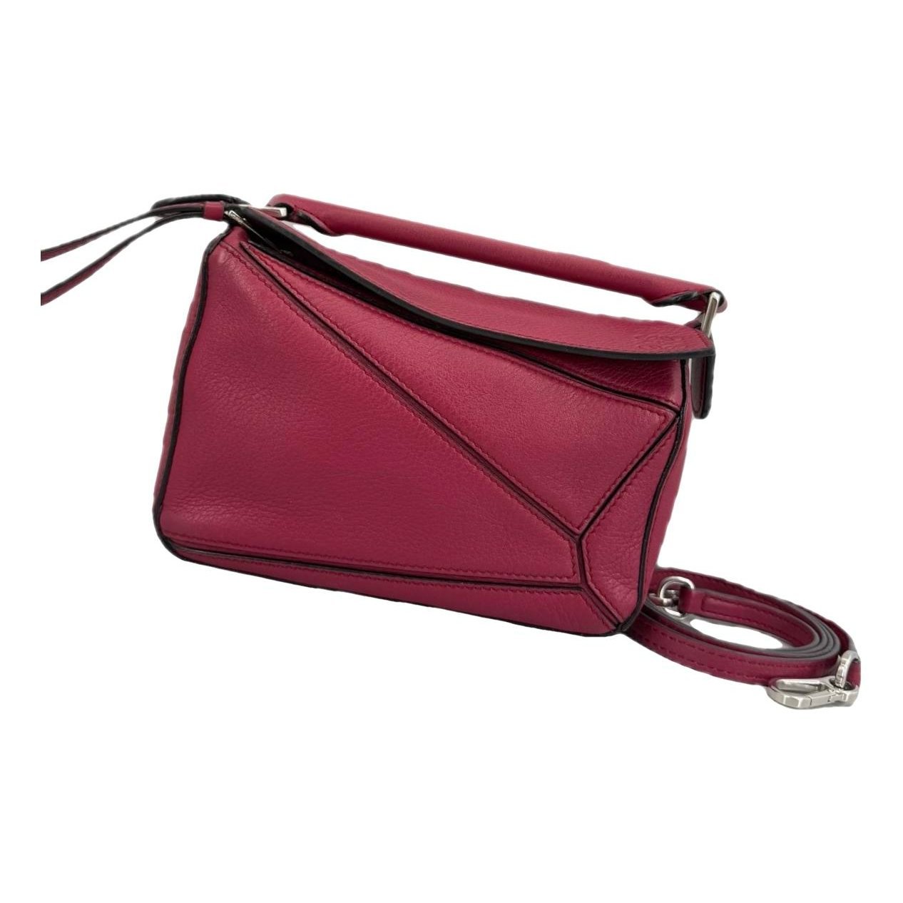 Puzzle leather handbag