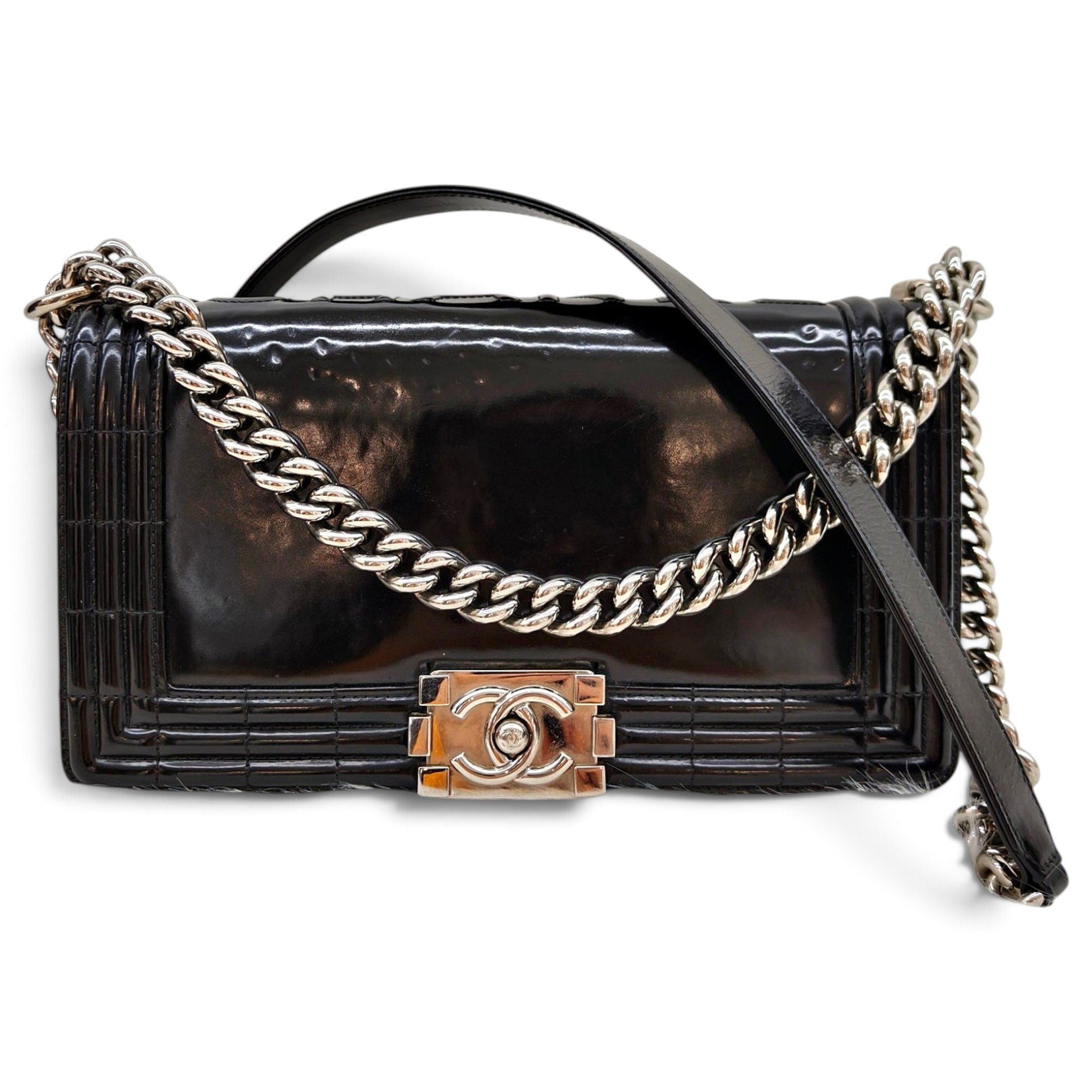 Boy patent leather handbag