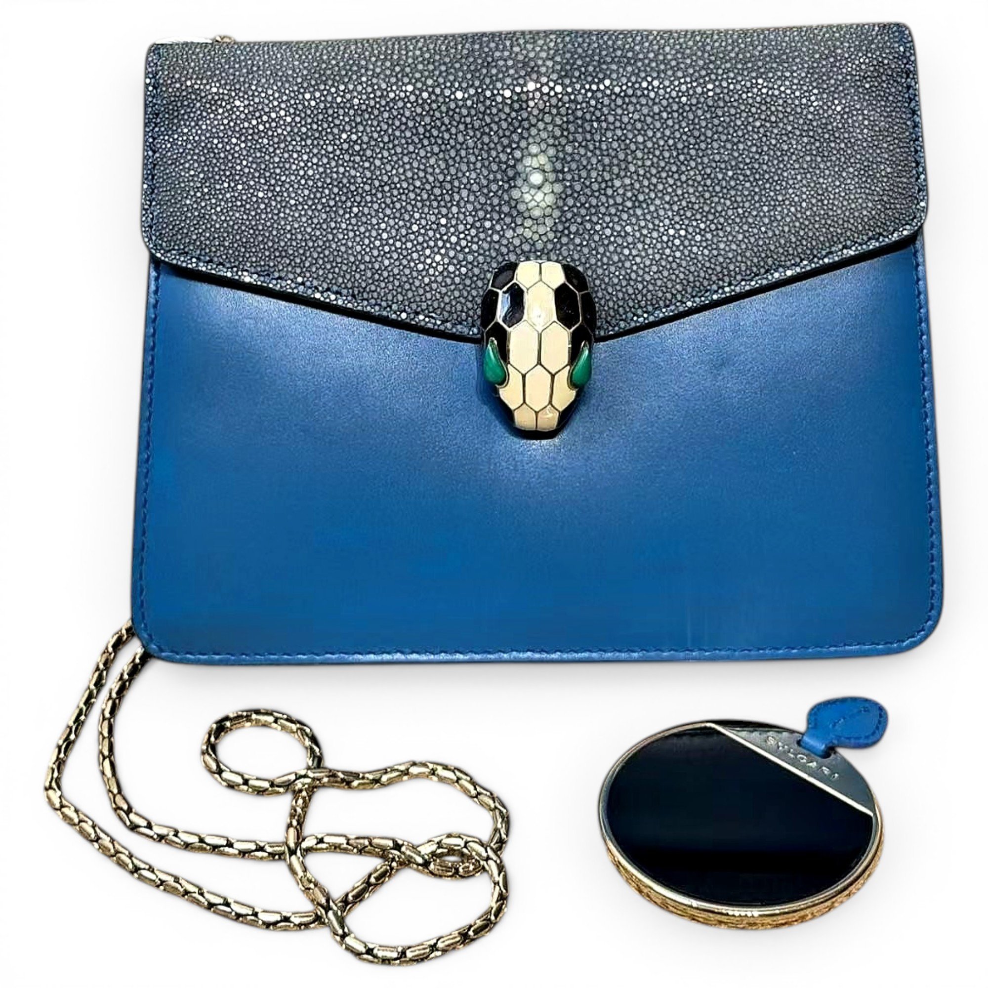 Serpenti leather handbag