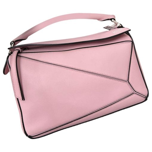 Puzzle leather handbag