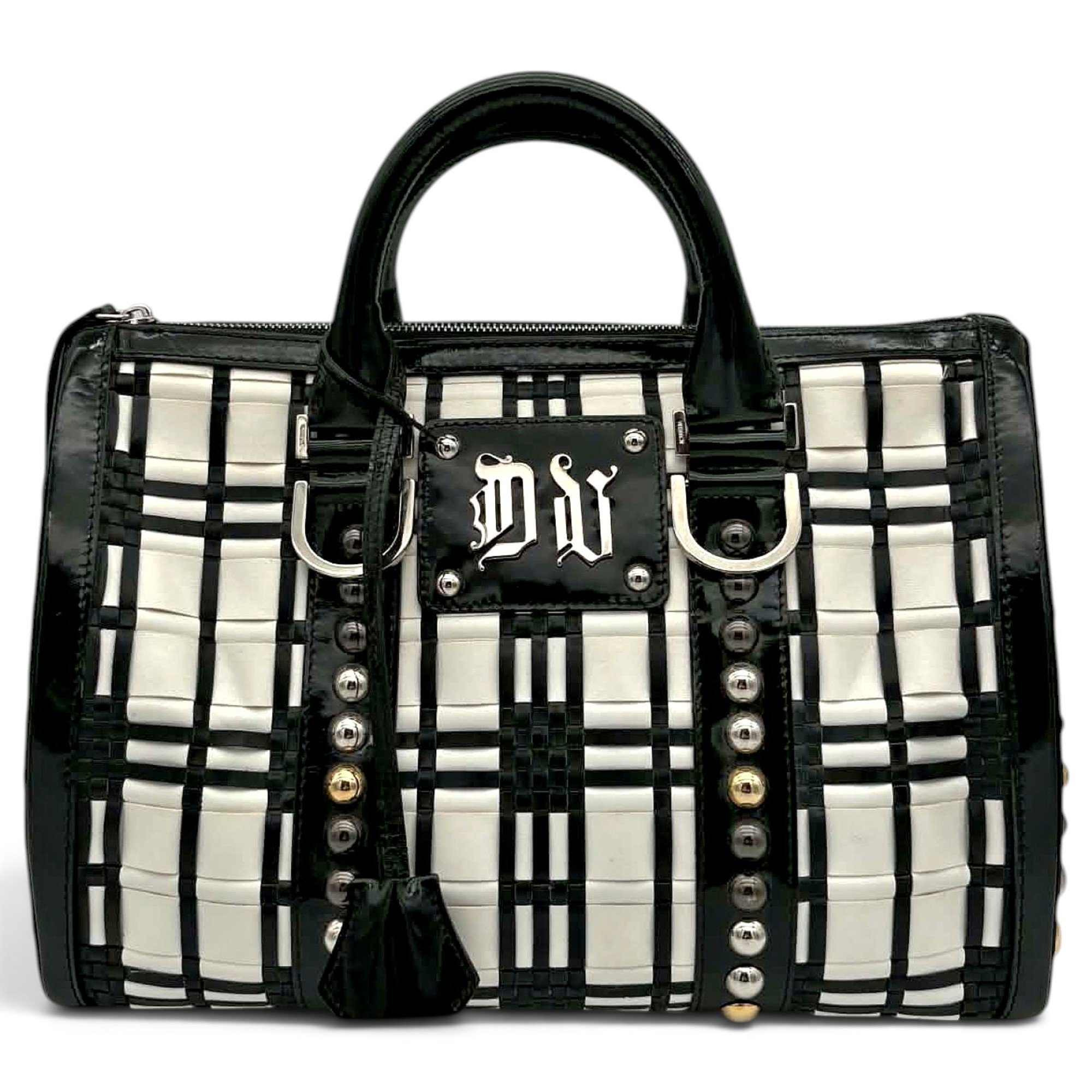Patent leather handbag