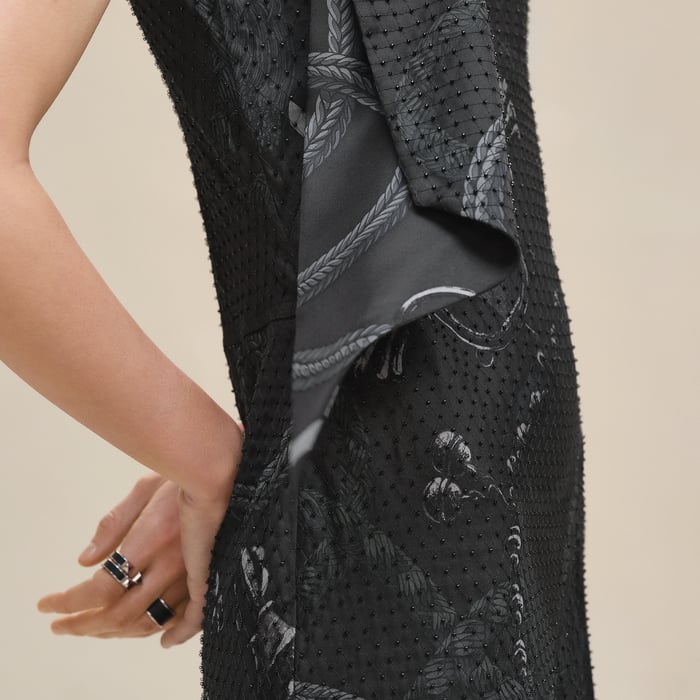 Gris Charbon "Palefroi Remix" Embroidered Dress