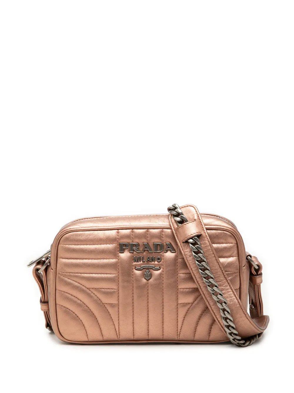 2013-2026 Metallic Nappa Impunture Diagramme Camera Bag crossbody bag
