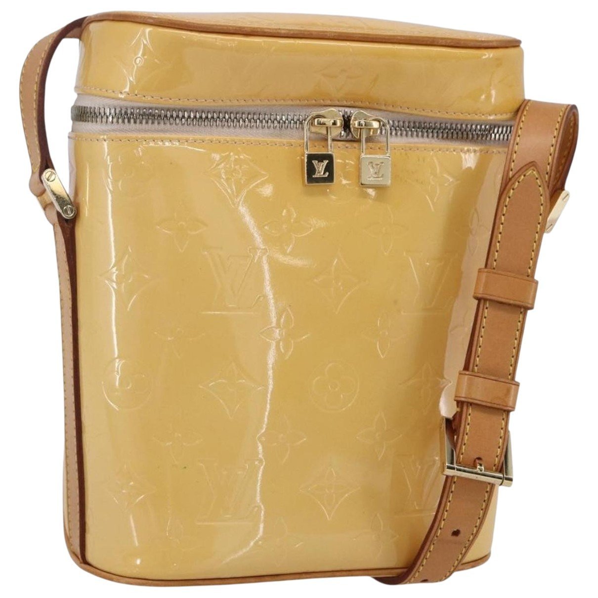 Lockit Vertical patent leather tote
