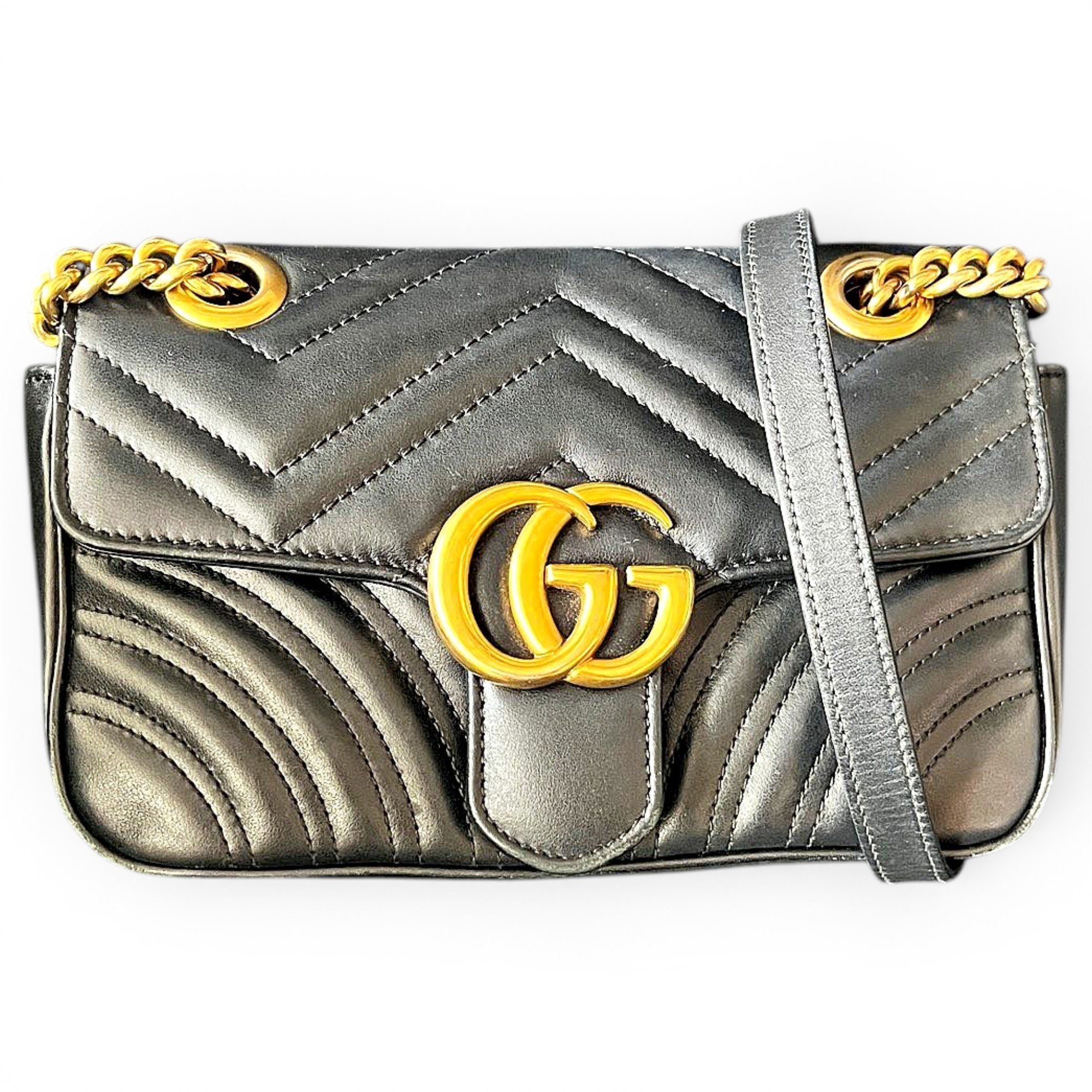 GG Marmont Flap leather crossbody bag