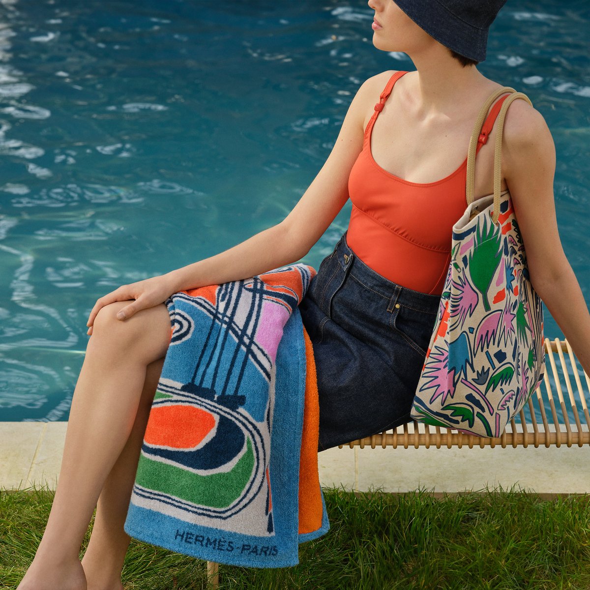 Palm tree beach bag