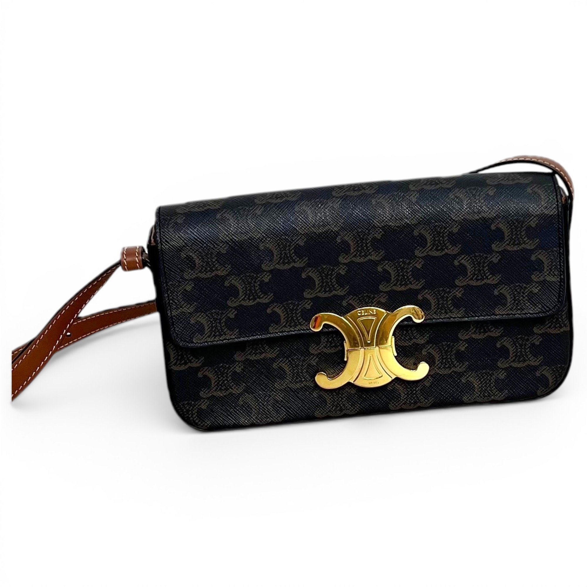 Triomphe Long leather handbag