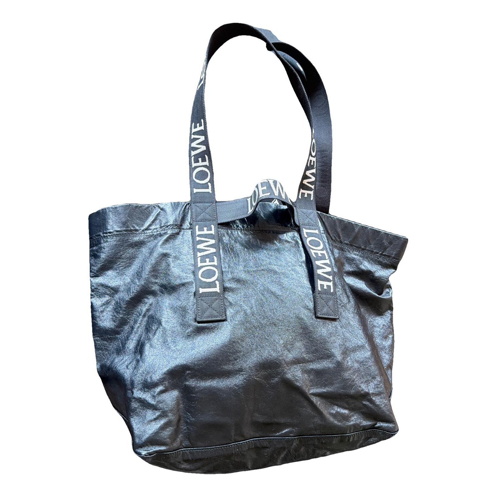 Fold Shopper leather handbag