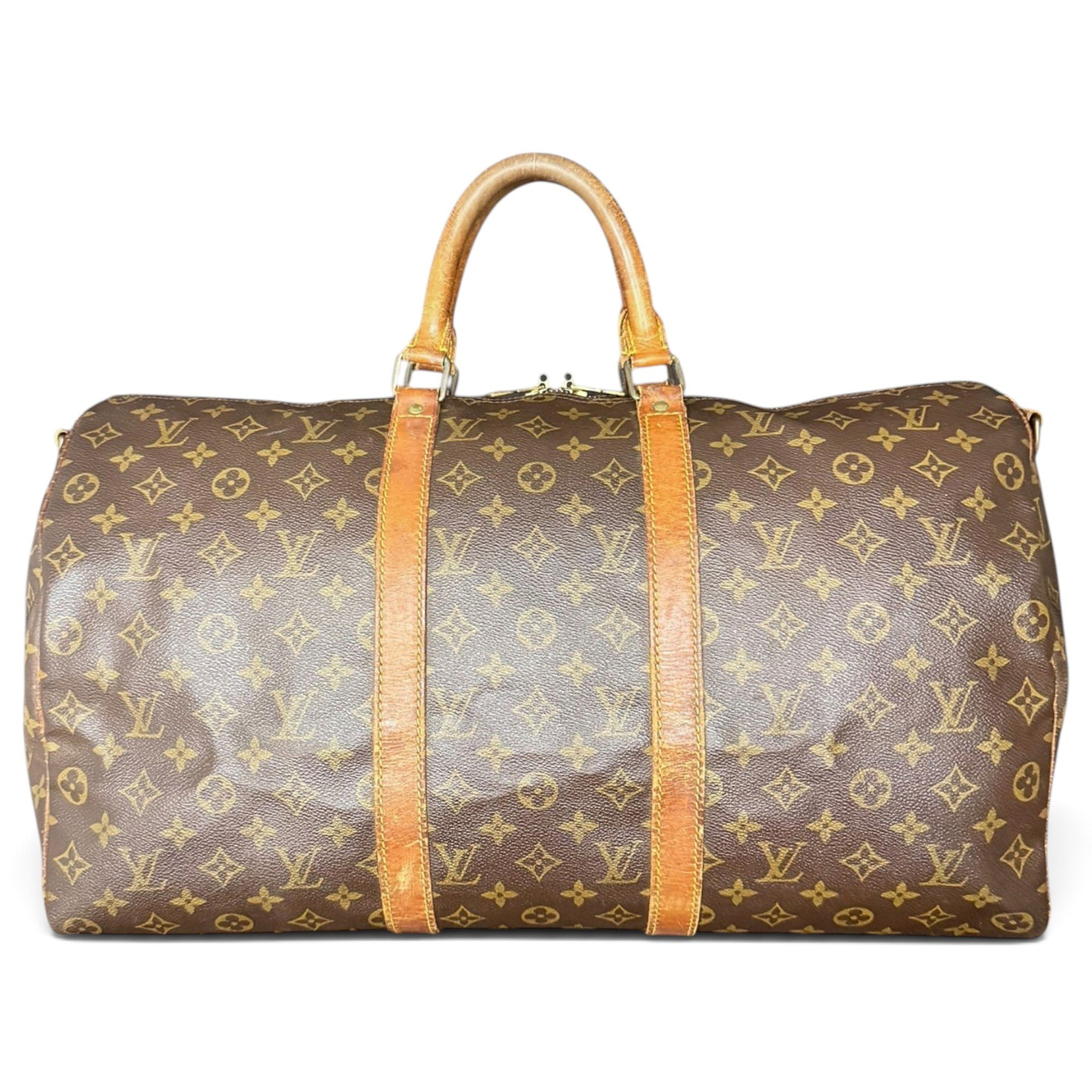 Keepall leather travel bag