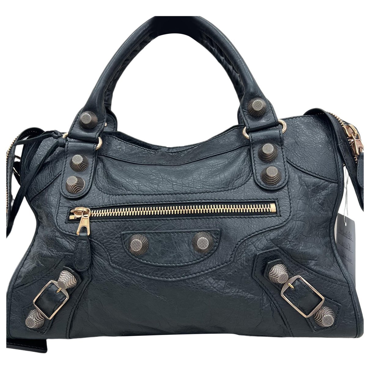 City leather handbag