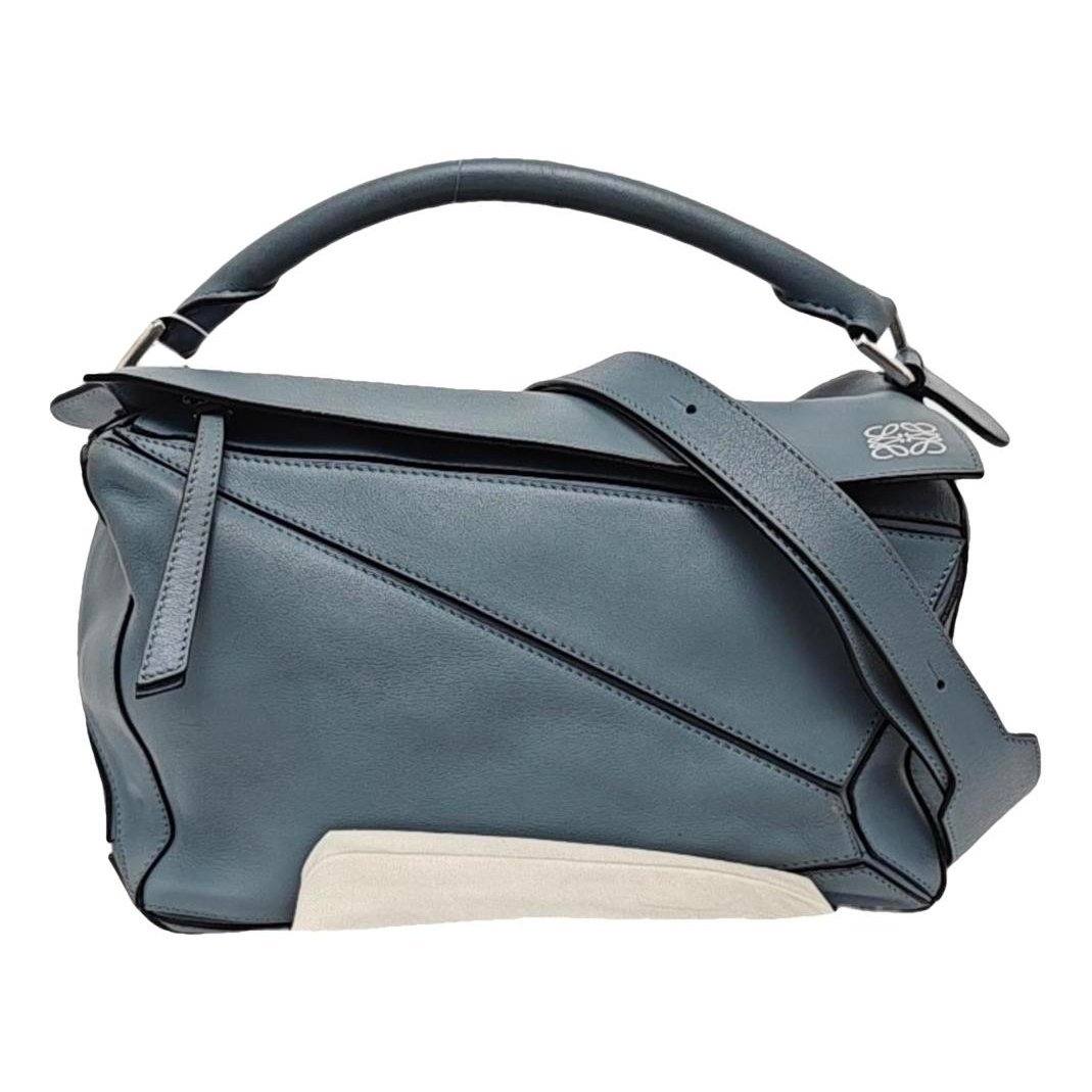 Puzzle leather handbag