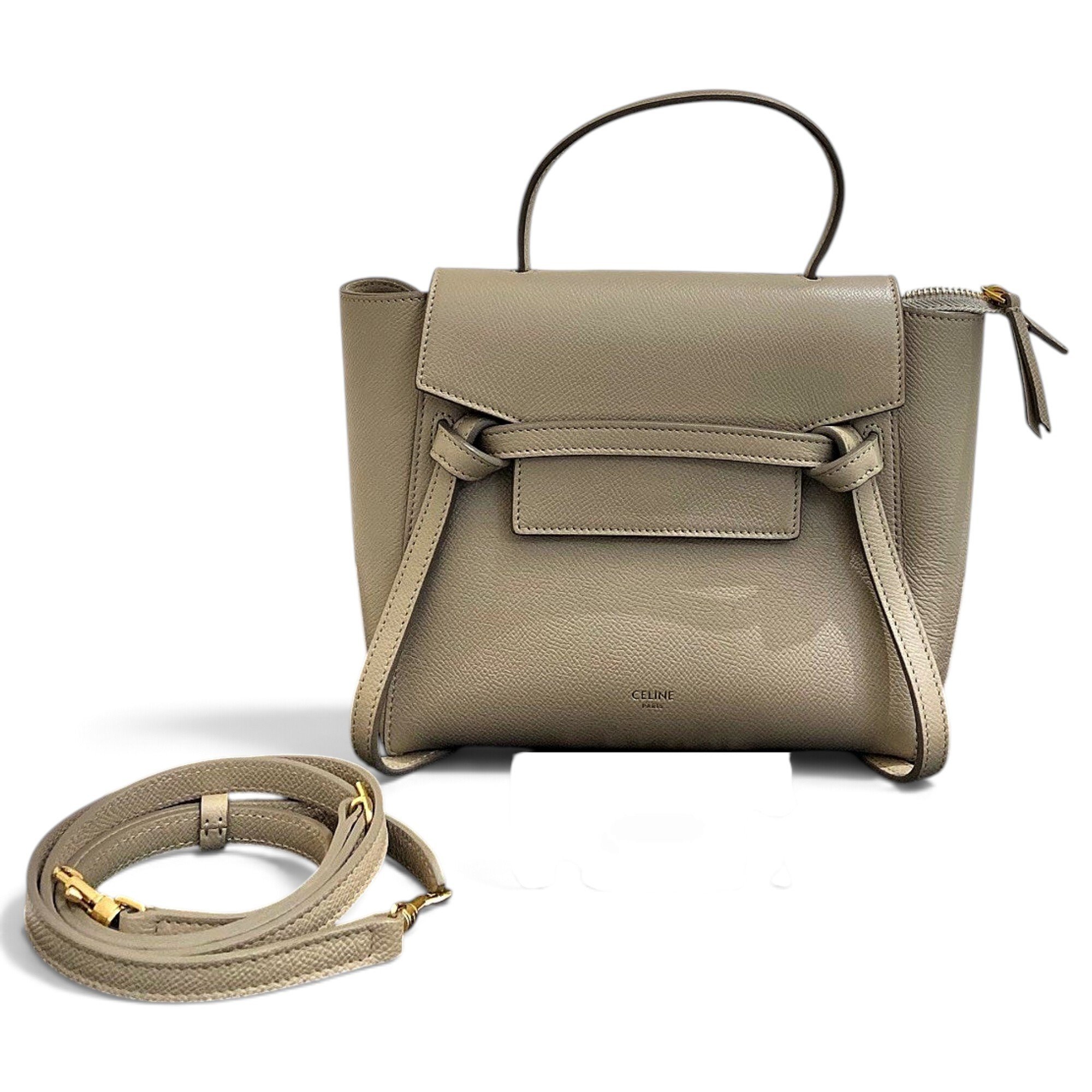 Belt leather handbag