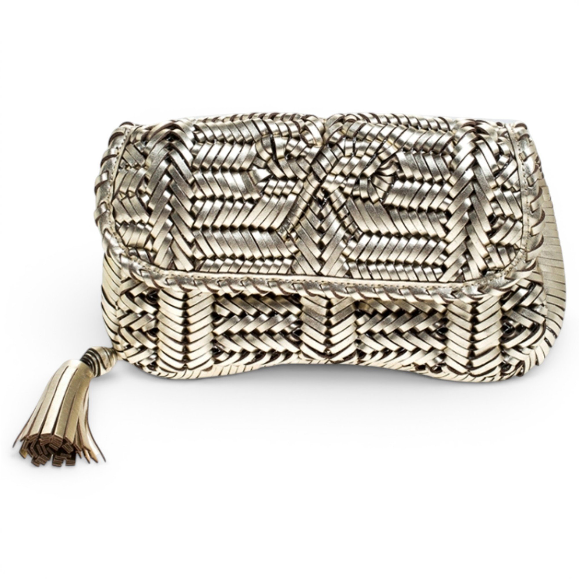 Leather clutch bag
