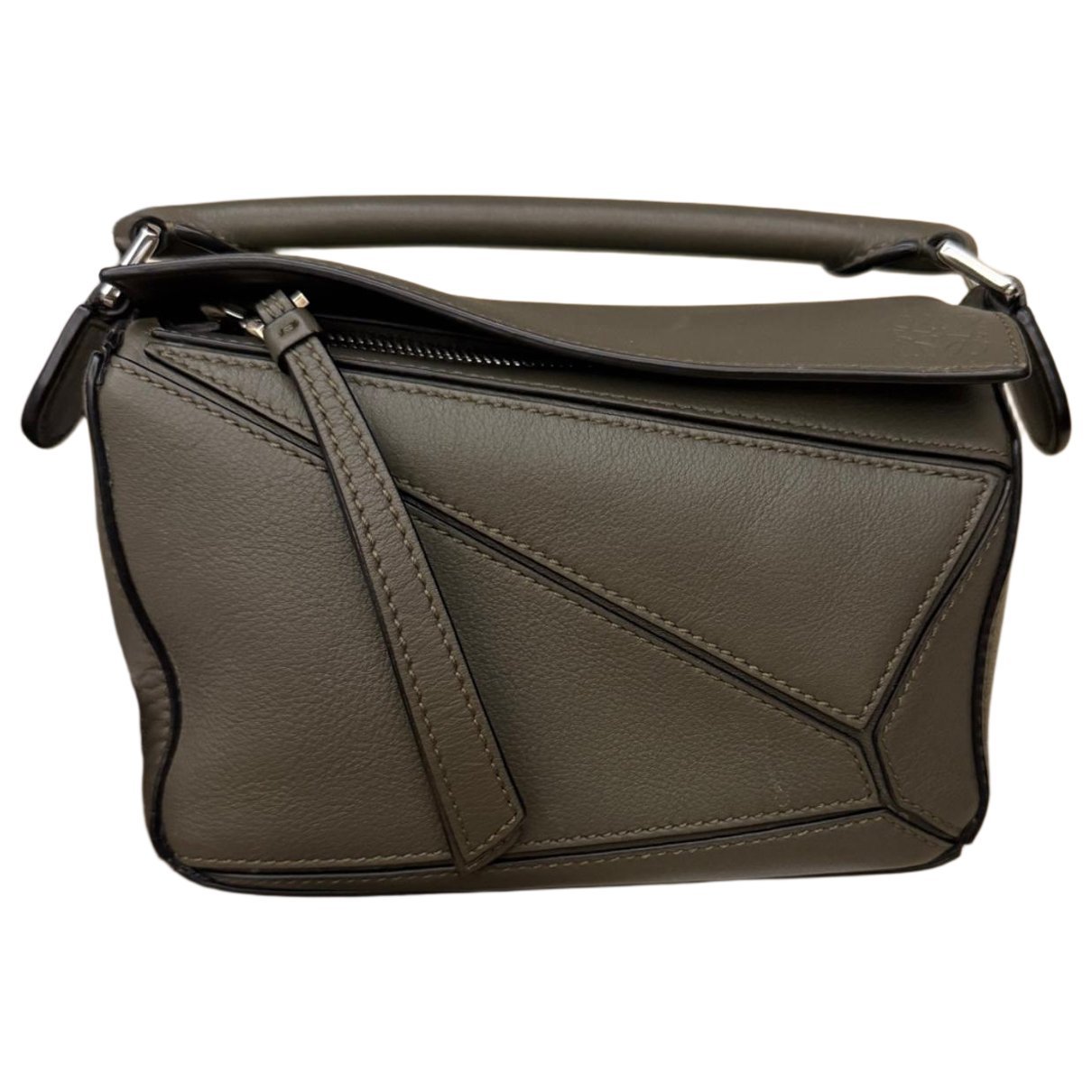 Puzzle leather crossbody bag