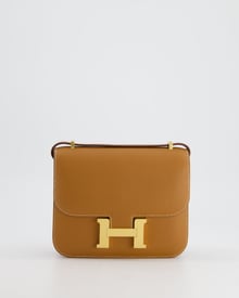 Hermes Hermès Constance Mini 18cm in Gold Epsom Leather with Gold Hardware