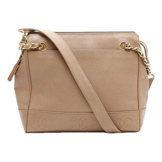 Trendy CC leather handbag