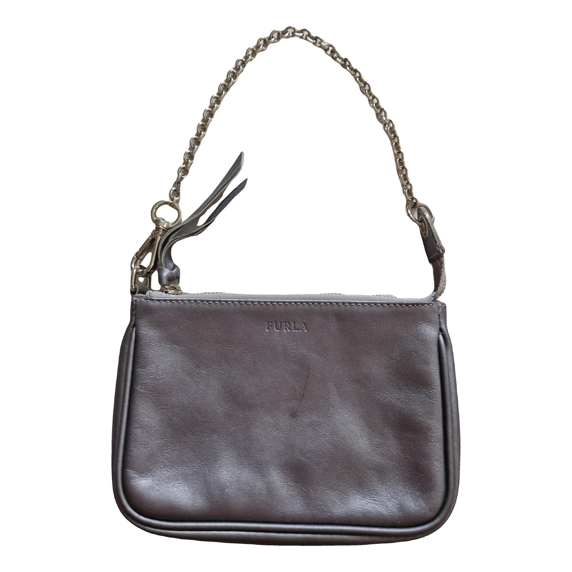 Leather clutch bag