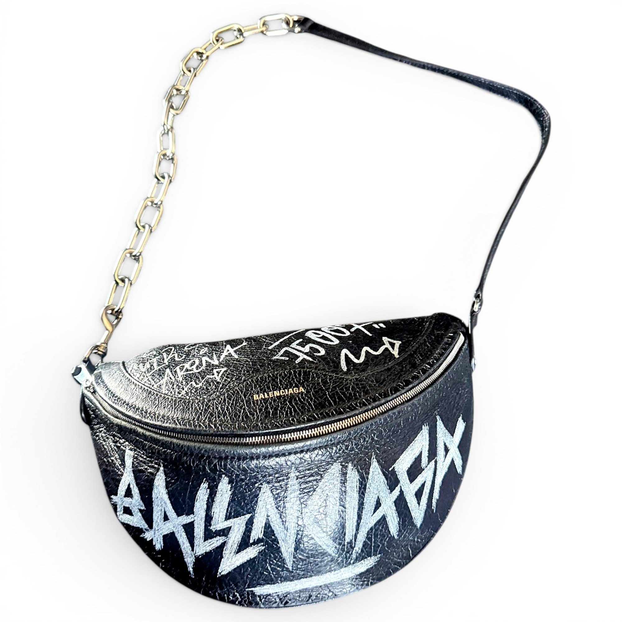 Leather clutch bag