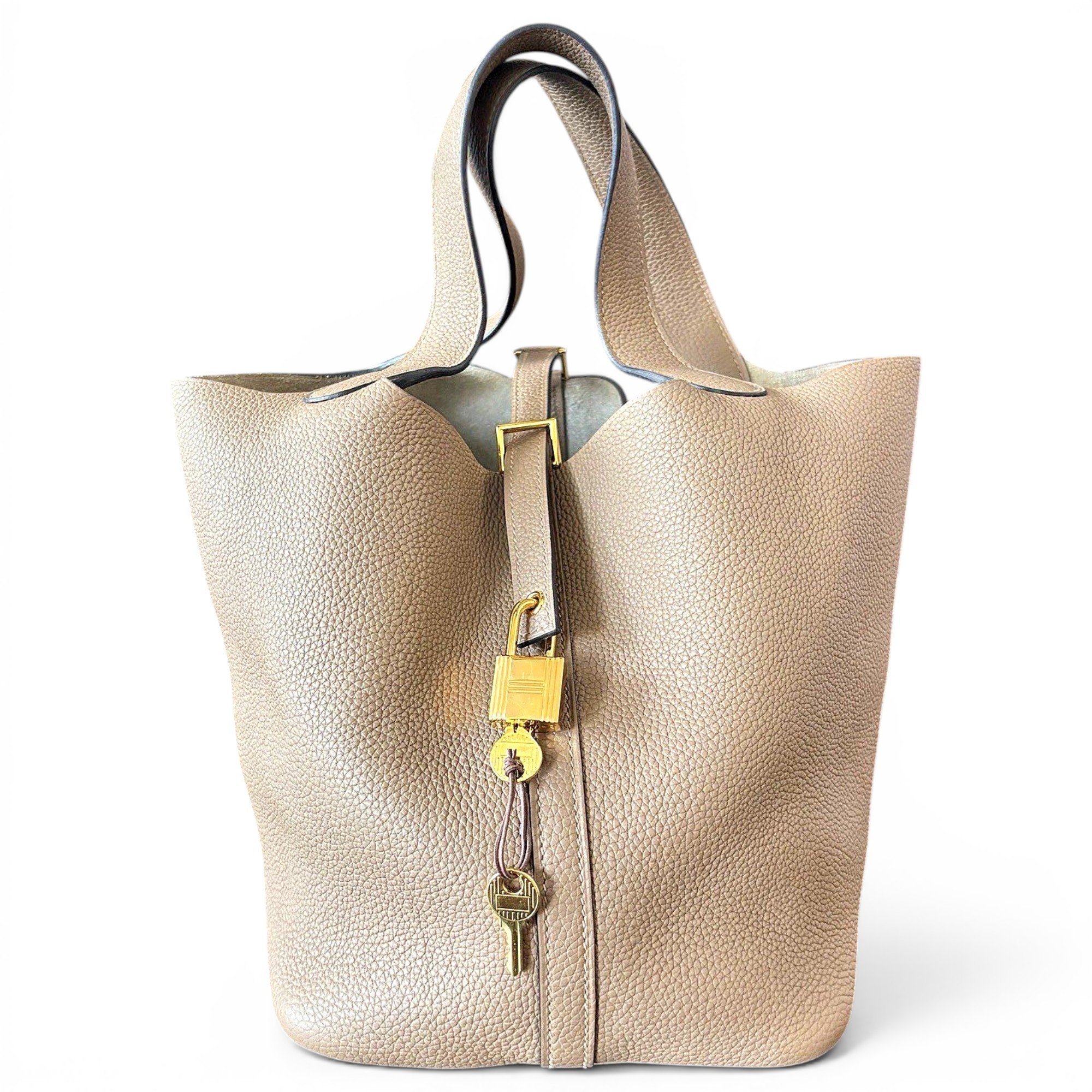 Picotin leather handbag