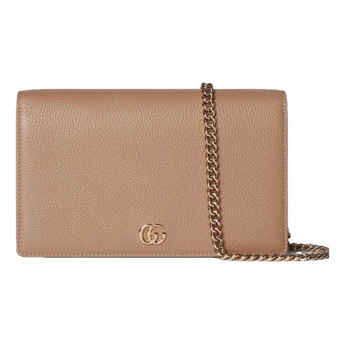 GG Marmont Chain Flap Wallet leather crossbody bag