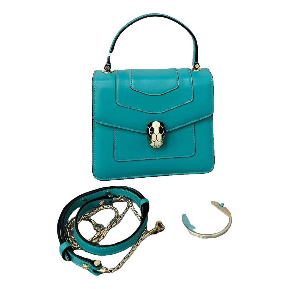 Serpenti leather handbag