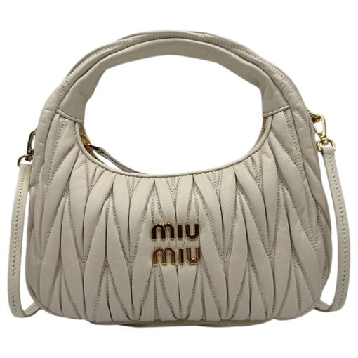 Miu Wander leather crossbody bag