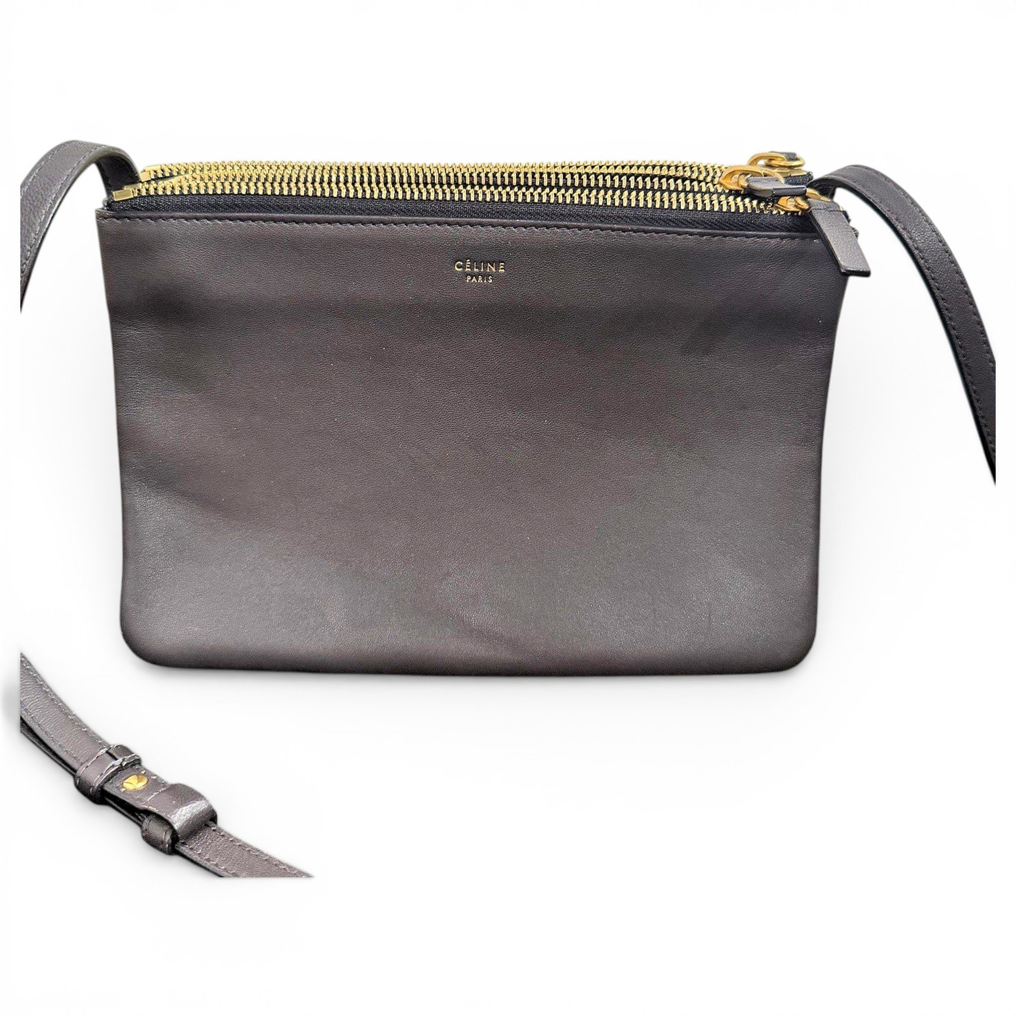 Trio leather crossbody bag