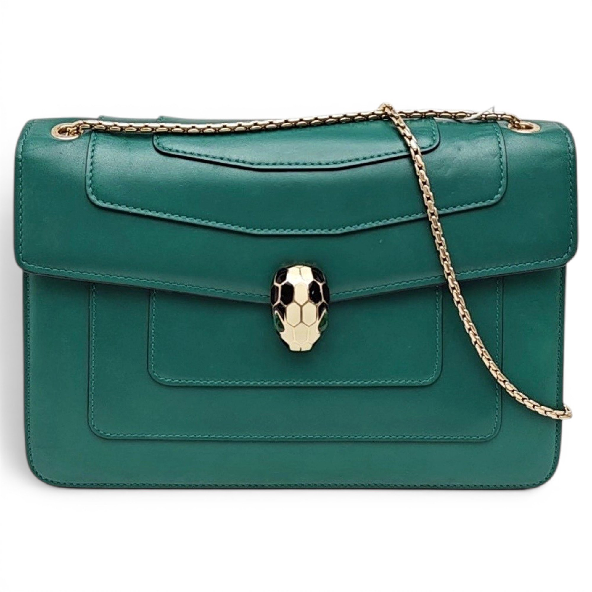 Serpenti leather handbag