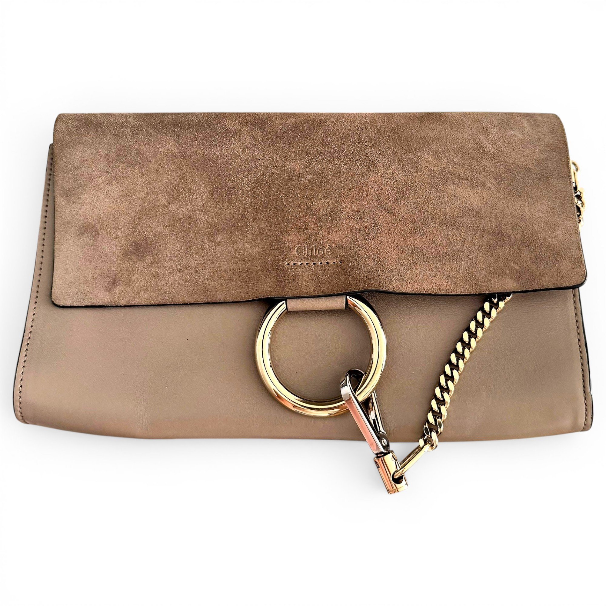 Leather clutch bag