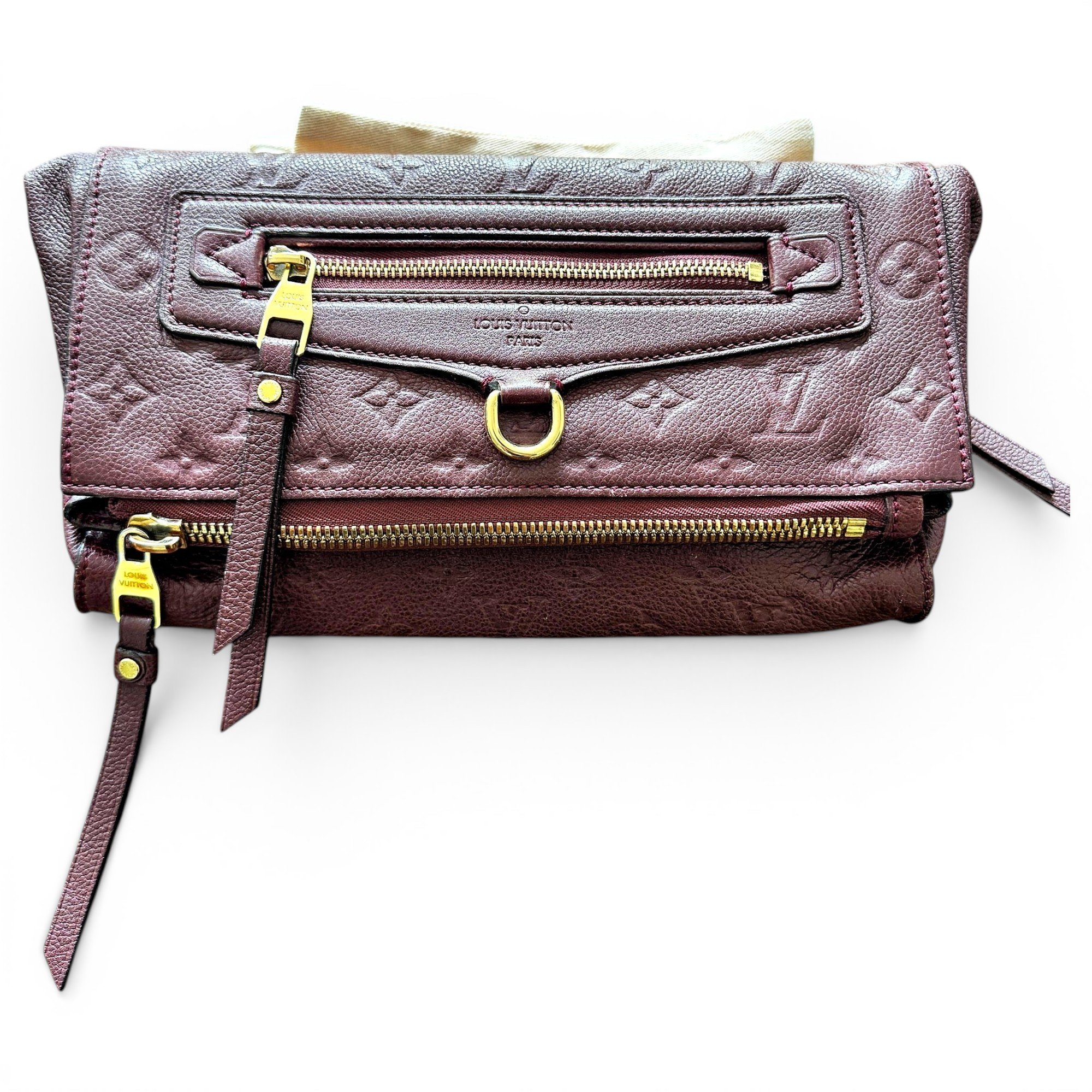 Pétillante leather clutch bag